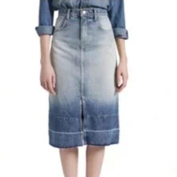 Current/Elliott The Slit Midi Denim Skirt 28 EUC - Picture 8 of 11